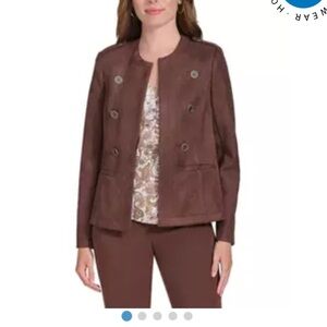 Tommy Hilfiger Faux Suede Band Jacket/Blazer